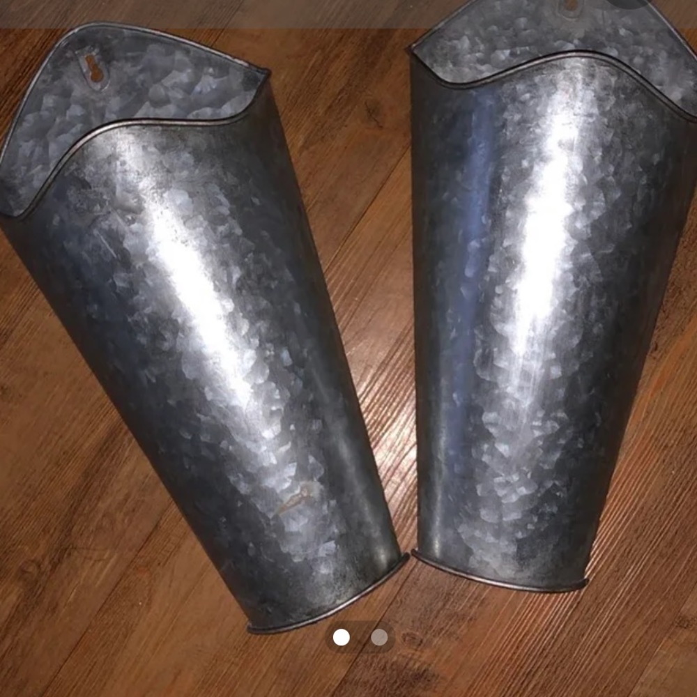 Galvanized wall pockets
